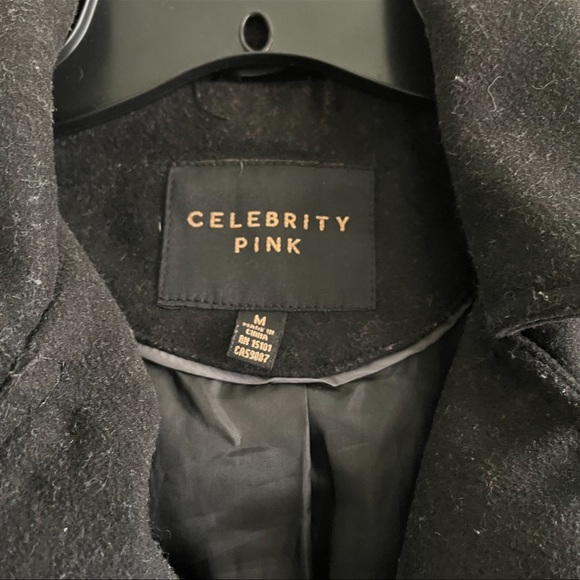 Black Pea Coat | Celebrity Pink - Picture 2 of 7